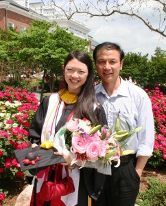 Dad and I on graduation day