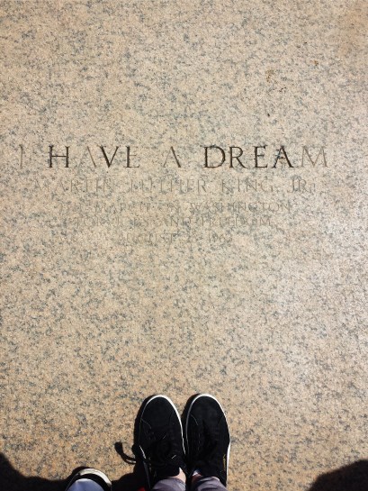 The spot where Dr. King stood as he delivered "I Have a Dream"