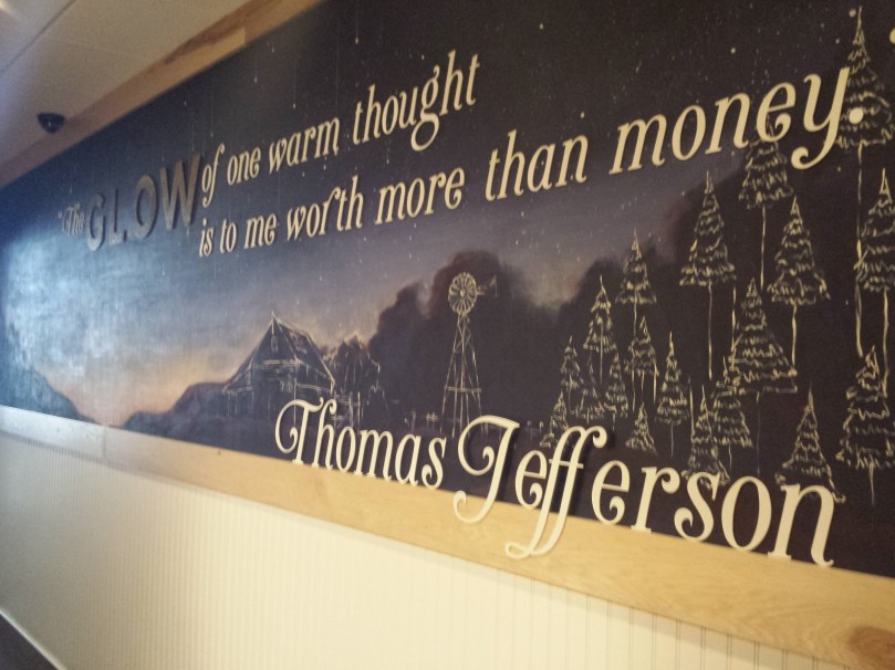 The glow of one warm thought is to me worth more than money. - Thomas Jefferson